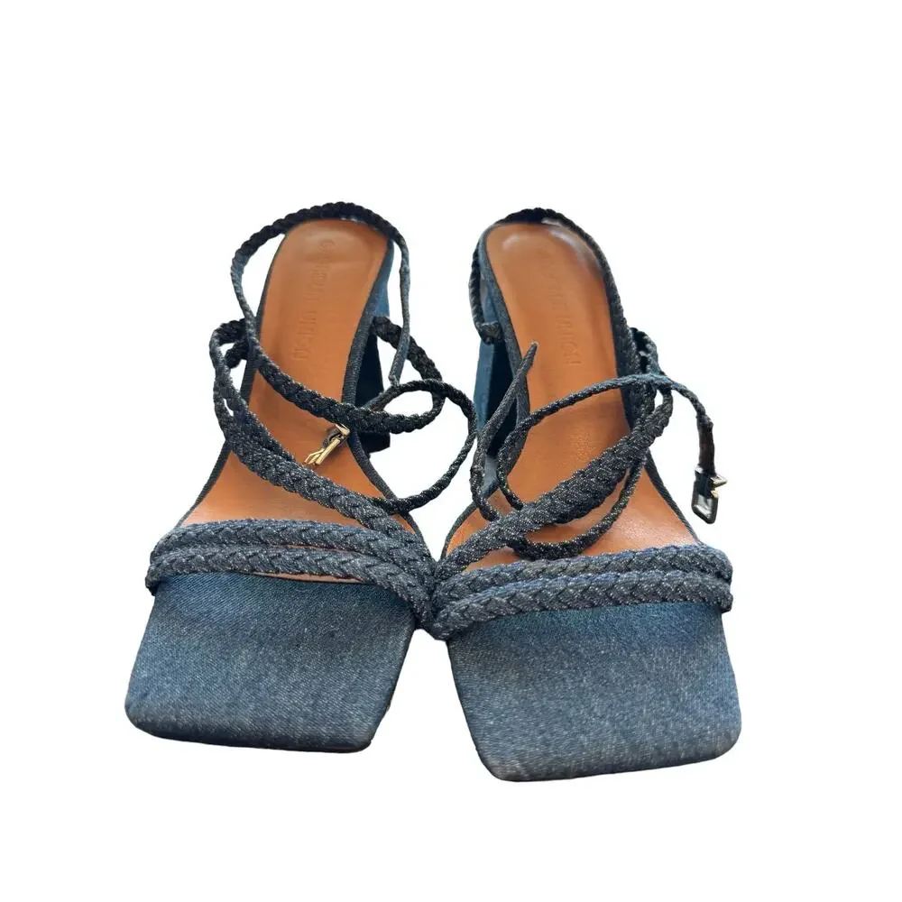 New ~ Gabrielle Union ~  Women's Nicolina Braided Block Heels Size 7.5
